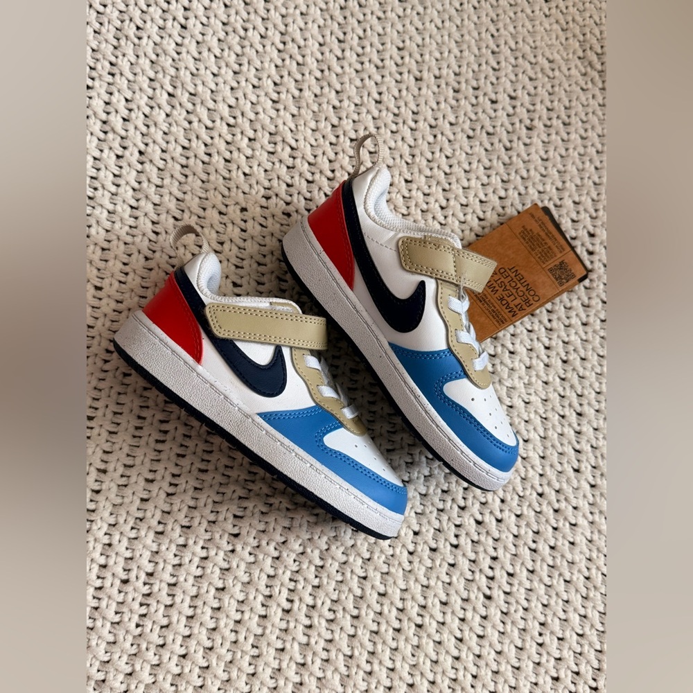 Nike Kids Sneakers in Red, Blue, and White